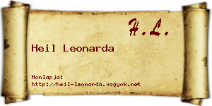 Heil Leonarda névjegykártya